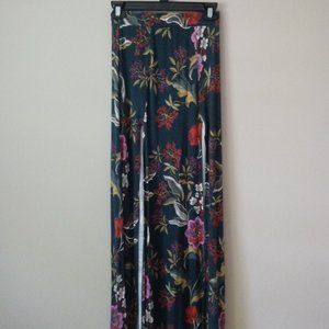 high waist floor-length skirt